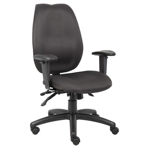 High Back Task Chair with Seat Slider Black - Boss Office Products - image 1 of 4