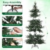 6 Ft Pre-Lit Artificial Christmas Tree, Hinged Aspen Fir Xmas Tree with 300 Warm White LED Lights, 678 Tips, Metal Base for Home Office Party Holiday - 4 of 4