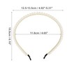 Unique Bargains Women's Elegant Faux Pearl Headband 4.65" Gold Tone White 1 Pc - 3 of 4