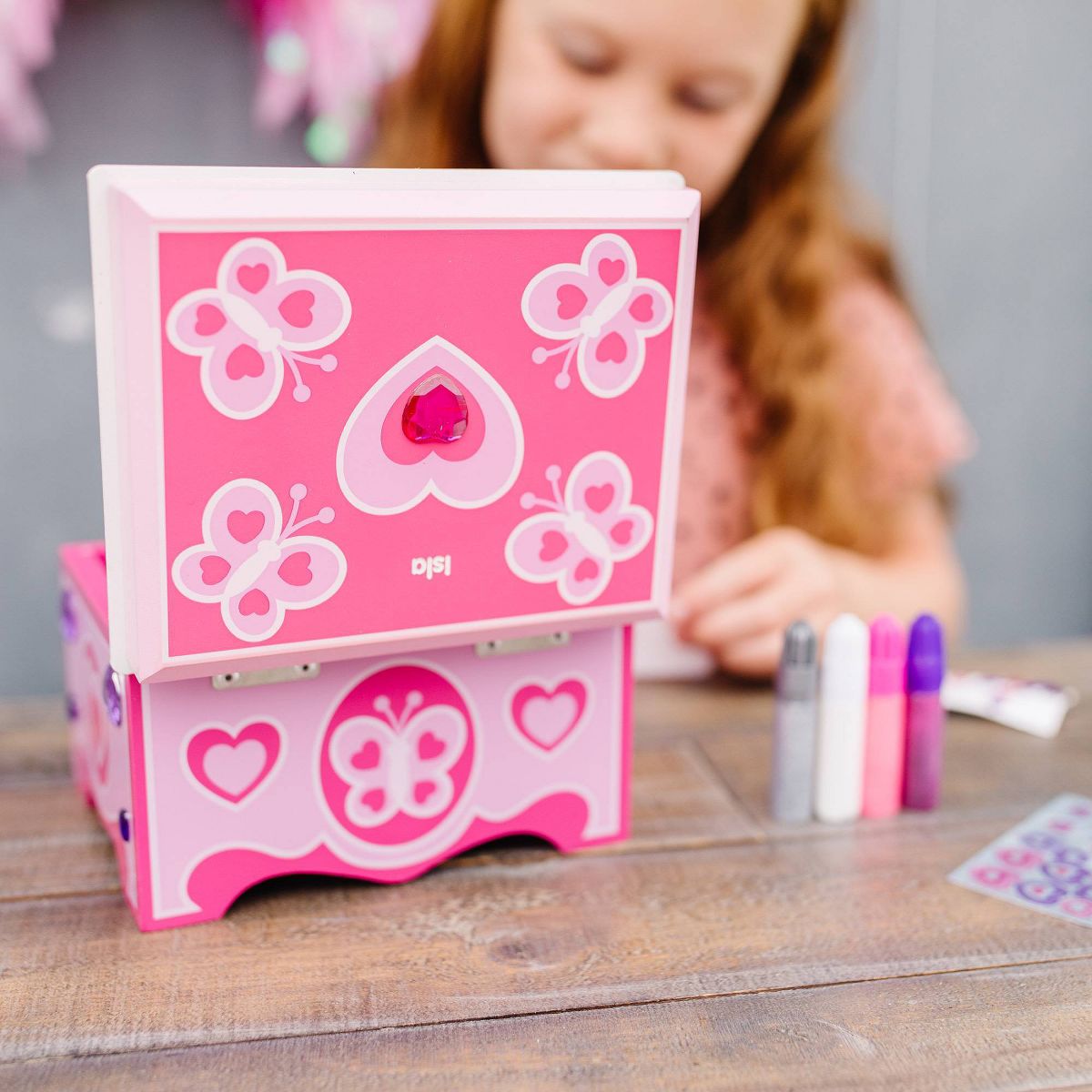 Melissa & Doug Created by Me! Jewelry Box Wooden Craft Kit - thumbnail 5