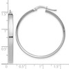 Black Bow Jewelry 3mm x 35mm White Rhodium Plated 14k Yellow Gold Round Hoop Earrings - 4 of 4