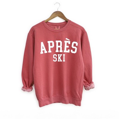 Simply Sage Market Women's Garment Dyed Graphic Sweatshirt Apres Ski University