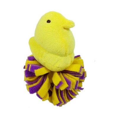 Peeps Chick Fleece Bottom Dog Toy, Color Varies