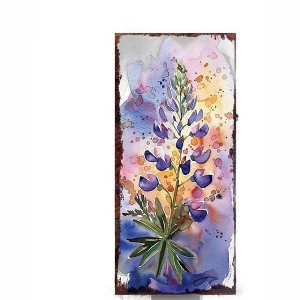 HomeRoots 10" Pink Purple White And Yellow Solid Wood Floral Bouquet Garden Stake - 1 of 4