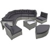 JUJABU Rattan Patio Furniture Set With Cushions and Center Table for Patio, Lawn, Backyard, Pool, Grey - 2 of 4