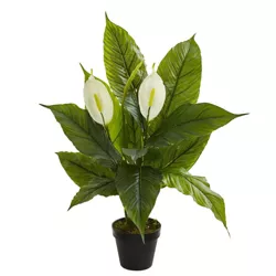 Nearly Natural 26” Spathiphyllum Artificial Plant (Real Touch)