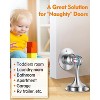 DOMETOUR Magnetic Door Stopper, Wall & Floor Mount Door Holder, Silver, 2 Pcs - 2 of 4