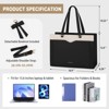 Laptop Bag for Women 15 Inch Work Tote Bag with Detachable Strap & Bow Leather Professional Laptop Tote with Cup Holder - 4 of 4