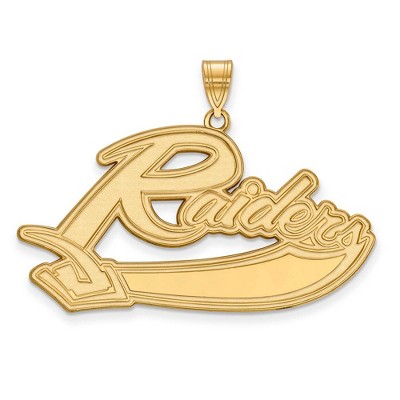 Black Bow Jewelry 10k Yellow Gold Mount Union College Purple Raiders NCAA Extra Large Pendant