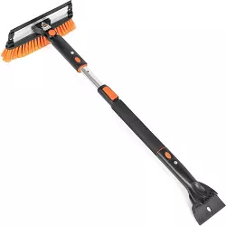 Snow Moover 39" Extendable Car Snow Brush with Squeegee & Ice Scraper