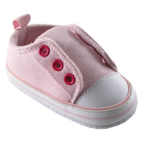 Luvable Friends Baby Girl Crib Shoes Pink Laceless 0 6 Months Target