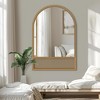 Lirago 36" x 24" Arched rattan weaving Hanging Bathroom Mirror with Gold Scratch-Resistant Aluminum Alloy Frame - 2 of 4