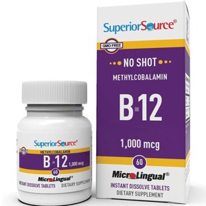 Superior Source B-12 Methylcobalamin 1,000mcg 60 Tablets - 1 of 2
