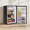 VEVOR Mini Fridge, 3.2 Cu.Ft, Single Door Compact Refrigerator, Glass Shelf, Energy Efficient Small Refrigerator, Reversible Door,Black - 2 of 4