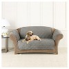 Microfiber Non-Skid Loveseat Furniture Protector - Sure Fit - 2 of 3