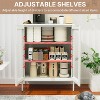 Rbied Metal File Cabinet Display Cabinet Storage Cabinet with Adjustable Shelves and Mesh Doors - 3 of 4