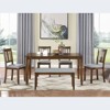 NicBex Dining Room Table Set for 6 Dining Table with MDF Tabletop, 4 X-Shaped Backrest Chairs and 1 Bench for Dining Room - 3 of 4