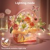 1212 PCS Block Rose Flowers DIY Bouquet Building Set with Handheld Box & Light for Kids Girlfriend Mom Birthdays Decorative Pink Color Gift - 3 of 4