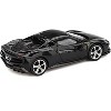Ferrari 296 GTB Nero Daytona Black 1/64 Diecast Model Car by BBR - 3 of 4