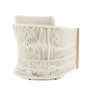 JTH Outdoor Oahu 29" Barrel Swivel Patio Lounge Chair, Sandy White All-Weather Olefin - 4 of 4