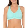 Fruit of the Loom Women's Shirred Front Racerback Sports Bra 3-Pack - 2 of 4