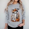 Simply Sage Market Women's Graphic Sweatshirt Floral Halloween Ghost - 2 of 4