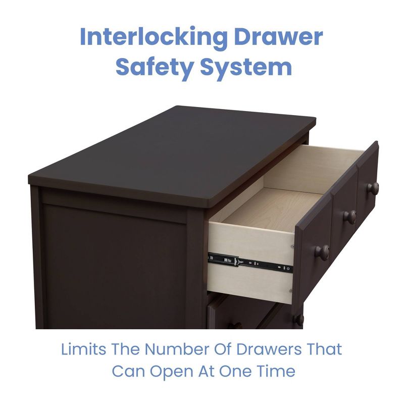 Delta Children 3 Drawer Dresser with Interlocking Drawers W741430, 5 of 10