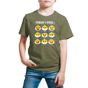 Boys' - Baby Shark - Today I Feel Grid Short Sleeve Graphic T-Shirt - 1 of 4
