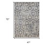 HomeRoots 4' X 6' Gray Taupe And Silver Abstract Area Rug - 3 of 4