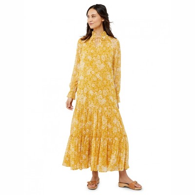A Pea in the Pod-Floral Crinkle Chiffon Maxi Maternity Dress