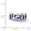 Black Bow Jewelry Sterling Silver Louisiana State Fighting Tigers NCAA Bead Charm - 2 of 3
