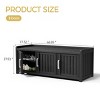 Syemin Shoe Racks Shoe Storage Cabinet Waterproof UV-Resistant Entryway Storage Bench Indoor Outdoor Shoe Organizer, Black, 46.85"*17.32"*17.91" - 2 of 4