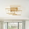 Modern Geometric LED Ceiling Light, Gold Flush Mount Fixture with Square Frames For Living Room - 3 of 4