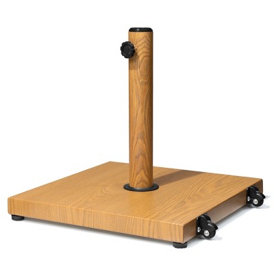 Pellebant Patio Umbrella Base 40lbs Umbrella Stand with Wheels Heavy Duty Concrete Stand