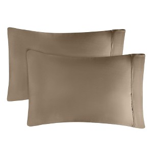 300 Thread Count Rayon From Bamboo Solid Set of 2 Pillowcase Set by Blue Nile Mills - 1 of 4