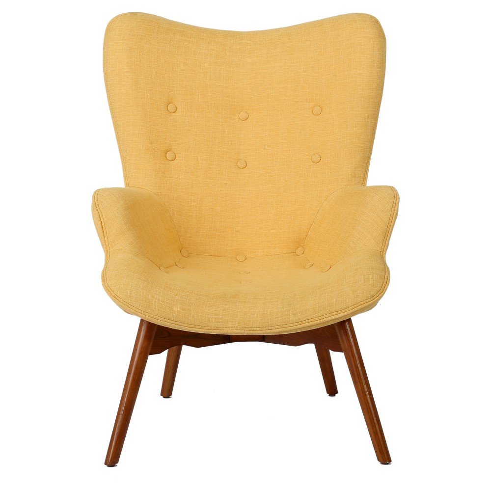 Photos - Chair Hariata Fabric Contour  Yellow - Christopher Knight Home