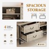 TV console with storage, mid-century modern TV unit featuring 4 metal Roman columns and 4 drawers, perfect for the living room. - 4 of 4