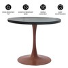 LeisureMod Bristol 27" Round Dining Table with MDF Top and Cherry Steel Pedestal Base for Modern Kitchen and Dining Room - 4 of 4