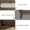 6 Rattan Drawer Dresser, with USB Ports and Outlets, 6 Chests of Drawers Storage for Bedroom, Living Room,Hallway,Bedside,Dining Room,Corridor - 4 of 4