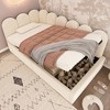 Lift-up Velvet Daybed with Storage Underneath, Twin Size Upholstered L-shaped Corner Sofa Bed with Metal Slats Support, No Box Spring Needed - 2 of 4