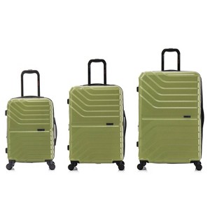 InUSA Aurum Lightweight Hardside Spinner 3pc Luggage Set - Green - 1 of 4