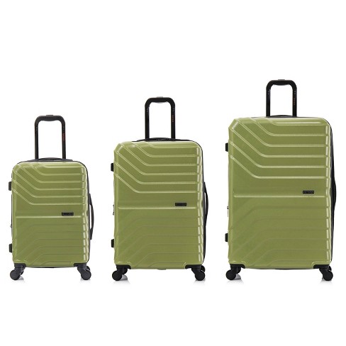 InUSA Aurum Lightweight Hardside Spinner 3pc Luggage Set - Green - image 1 of 4