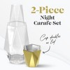 Fifth Avenue Crystal Geometric Bedside Night Water Carafe and Tumbler Lid, 2-Piece - 2 of 4