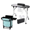 Byootique Manicure Table Nail Desk & Rolling Makeup Train Case Kit - 2 of 4