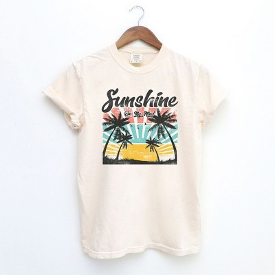 Simply Sage Market Women's Sunshine On My Mind Short Sleeve Garment Dyed Tee