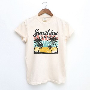 Simply Sage Market Women's Sunshine On My Mind Short Sleeve Garment Dyed Tee - 1 of 4