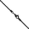 Chisel Stainless Steel Polished Black IP-plated 1.5mm 18" Rope Chain Necklace - 4 of 4