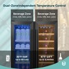 EUHOMY 4.65 cu. ft./21Bottles+88 Cans Dual Zone Wine & Beverage Fridge, Refrigerator with Glass Door, for Home/Bar/Office, Black - 2 of 4