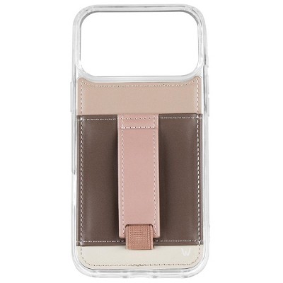 Walli Cases Mocha Mae Phone Case with Wallet and Finger Strap