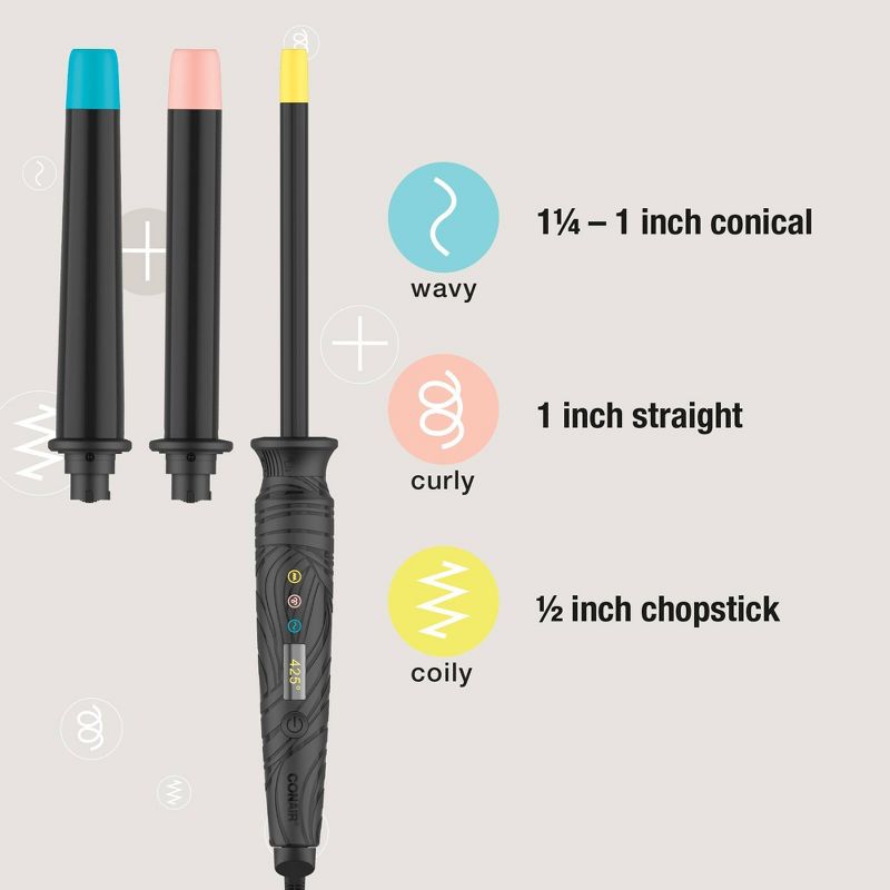 Conair The Curl Collective Ceramic Curling Iron - Black, 6 of 13